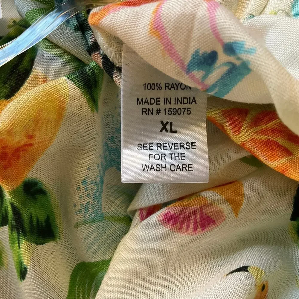 Girl Soul XL 2 Piece Set Tropical Print Tie Front Top Wide Leg Pants Bella Vista